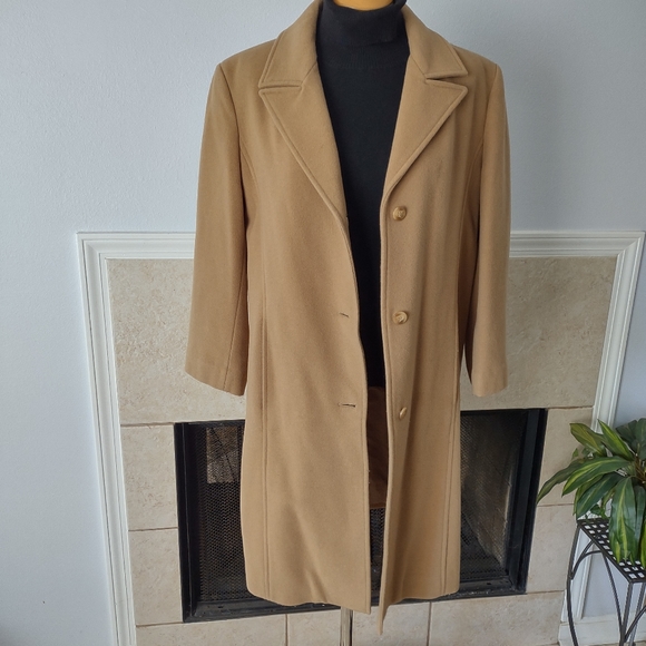 Jackets & Blazers - Trending Classic Wool blend long Brown/Tan Coat L